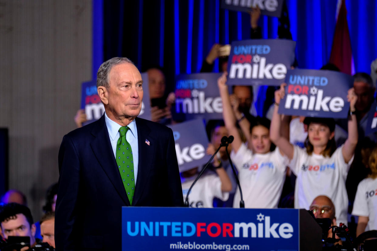 Michael Bloomberg at the Aventura Turnery Jewish Center and Tauber Academy Social in Miami. (Photo: Maria Alejandra Cardona/Reuters)