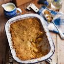 <p>Is there a more comforting dessert recipe than apple crumble with lashings of custard? This recipe couldn't be easier.</p><p><strong>Recipe: <a href="https://www.goodhousekeeping.com/uk/food/recipes/a560395/apple-crumble-recipe/" rel="nofollow noopener" target="_blank" data-ylk="slk:Apple Crumble;elm:context_link;itc:0;sec:content-canvas" class="link ">Apple Crumble</a></strong></p>