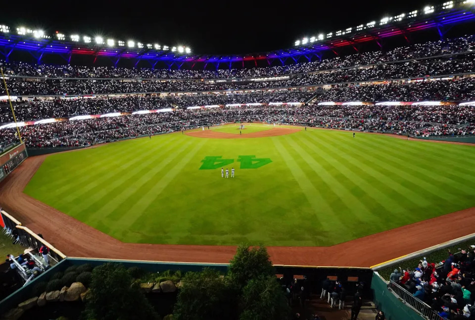 A view of Truist Park, home of the Braves, during during the World Series.