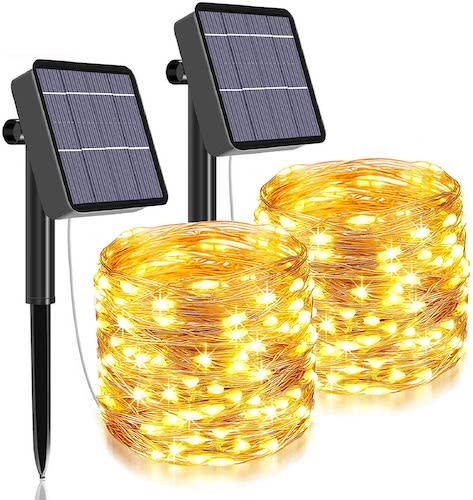  Qaxlry 480 LED Solar String Lights, 2-pack