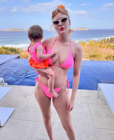 <p>Rumer Willis/Instagram</p> Tallulah Willis holds her niece Louetta