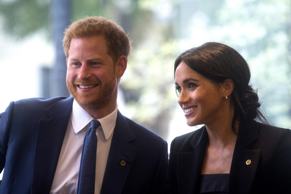 Prince Harry and Meghan, Duchess of Sussex, at the WellChild awards at Royal Lancaster Hotel on Sept. 4 in London. (Photo: Victoria Jones — WPA Pool/Getty Images)