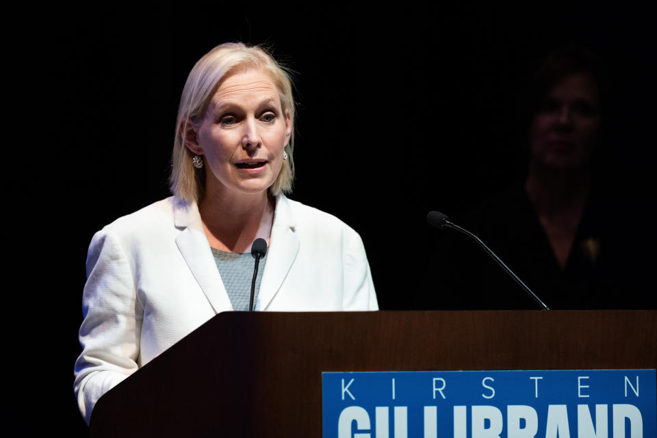 Sen. Kirsten Gillibrand (D-N.Y.) endorsed four of the anti-IDC challengers running for the New York State Senate. (SOPA Images via Getty Images)