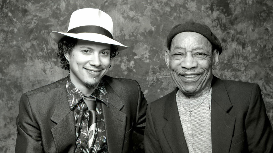 Kirk Hammett and Jimi Hendrix's father, Al Hendrix