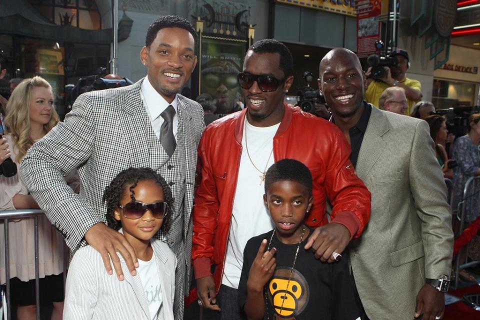 Hancock Premiere 2008 Will Smith Jaden Smith Sean 'Diddy' Combs Tyrese Gibson