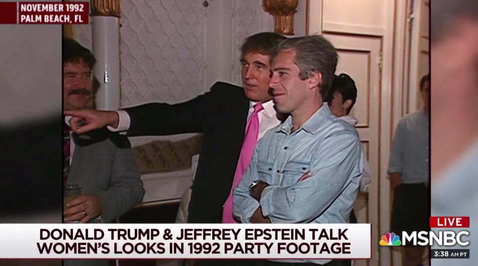 Donald Trump and Jeffrey Epstein (Screenshot: MSNBC/YouTube)