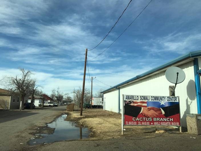 A Somali community center in Cactus, Texas, home to many newly arrived refugees. (Photo: Holly Bailey/Yahoo News)