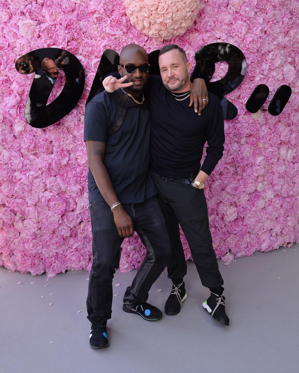 Virgil Abloh and Kim Jones attend the Dior Homme Menswear Spring/Summer 2019 show as part of Paris Fashion Week on June 23, 2018 in Paris, France