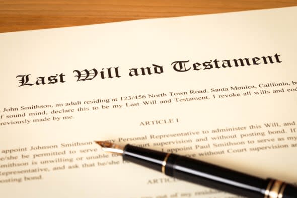 last will and testament with...