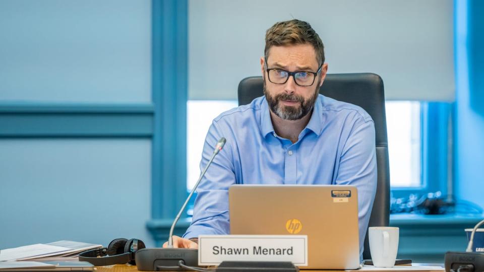 Capital ward Coun. Shawn Menard attends a Transit Commission meeting on Nov. 14, 2023.