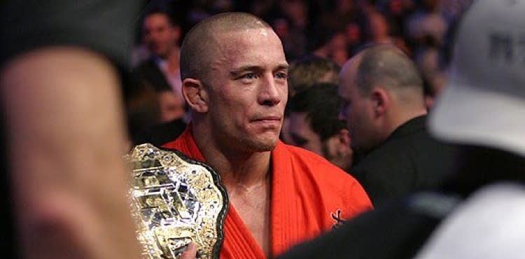 Georges St-Pierre with his UFC belt