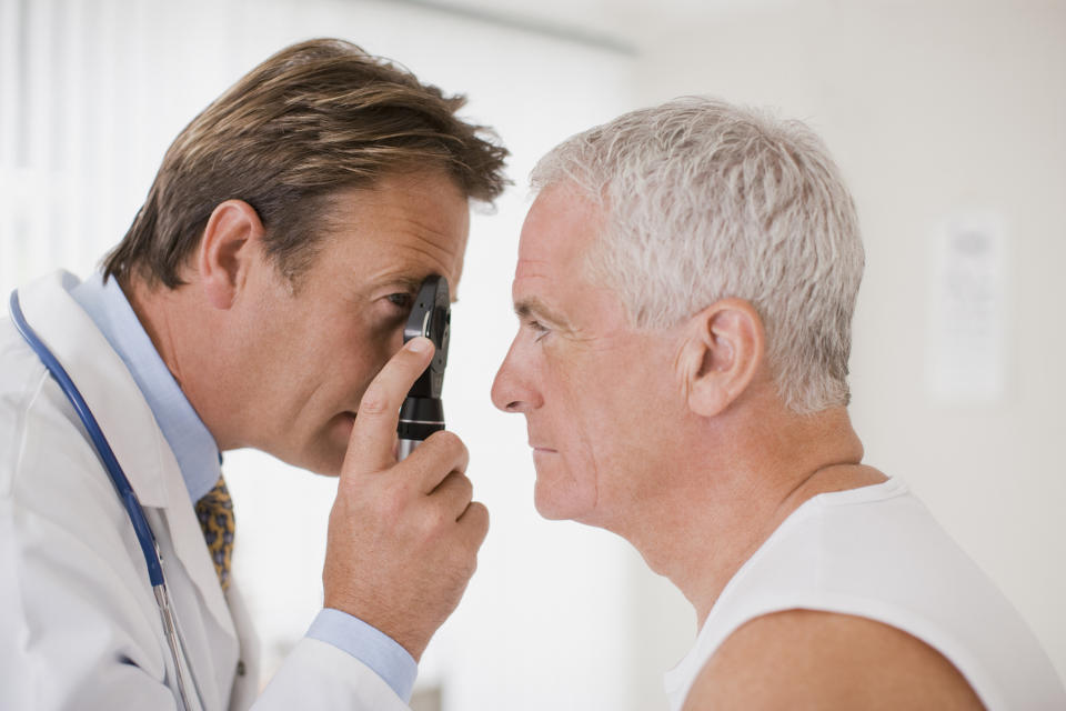 Man getting an eye exam.