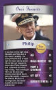 Top trump in the set is the Duke of Edinburgh, with an age of 91 and ‘magic moment’ rating of 100.