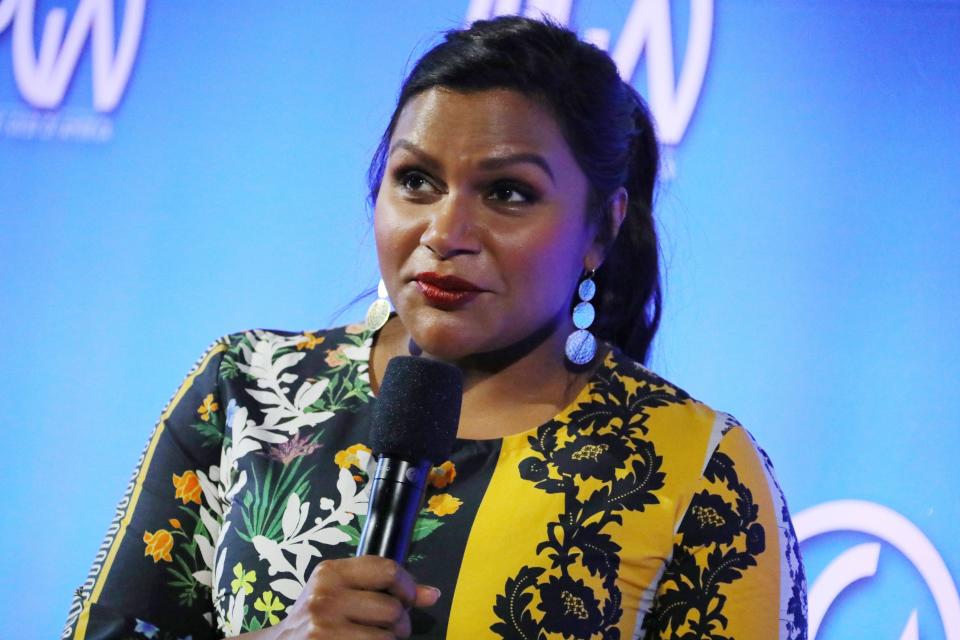 Mindy Kaling speaks onstage during Producers Guild Of America's 11th Annual Produced By Conference at Warner Bros. Studios on June 8, 2019 in Burbank, California.