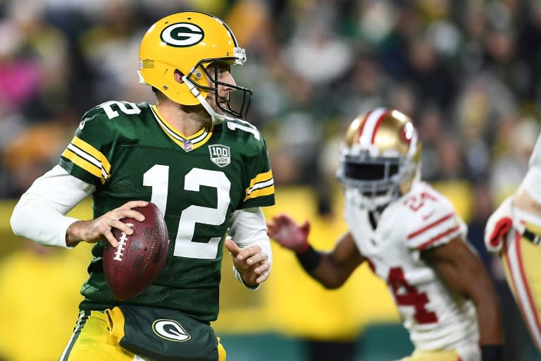 Aaron Rodgers completed 25-of-46 passes for 425 yards and two touchdowns for Green Bay