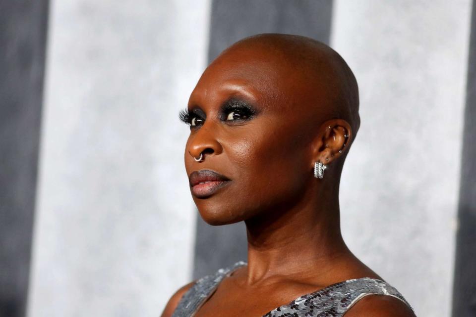 PHOTO: Cynthia Erivo arrives at the global premiere of 'Luther: The Fallen Sun' at BFI IMAX Waterloo on March 01, 2023 in London. (Lia Toby/Getty Images)