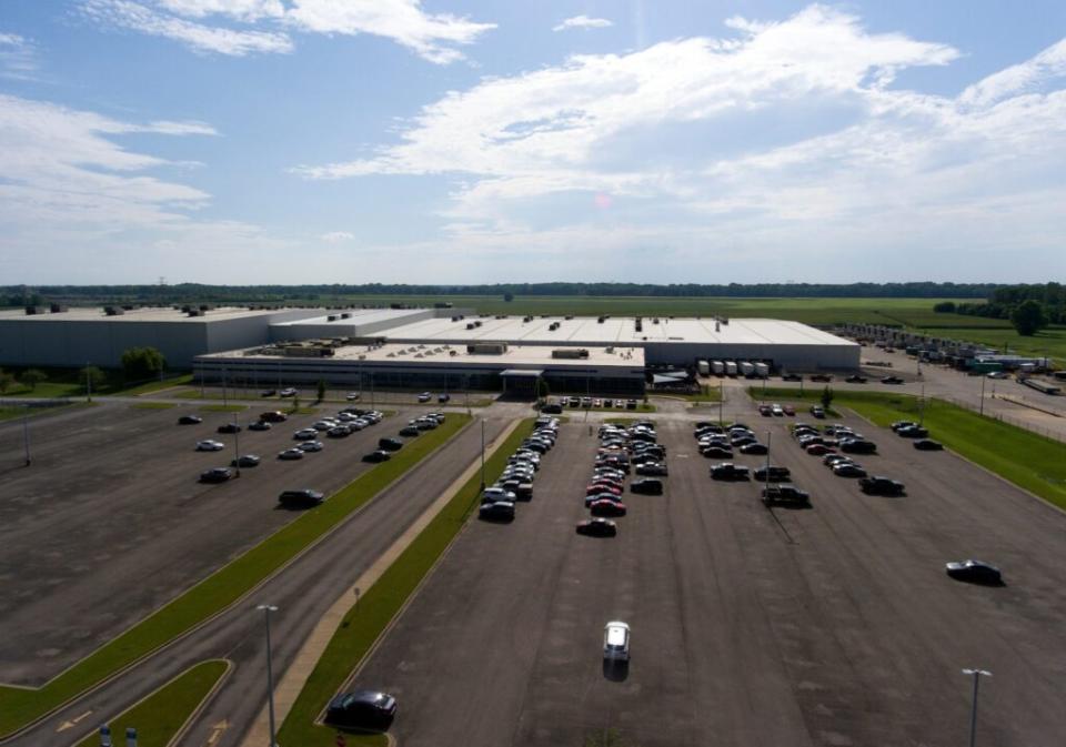 The former Electrolux plant at 3231 Paul R. Lowry Road where Musk is developing his xAI “gigafactory of compute”. (Karen Pulfer Focht)