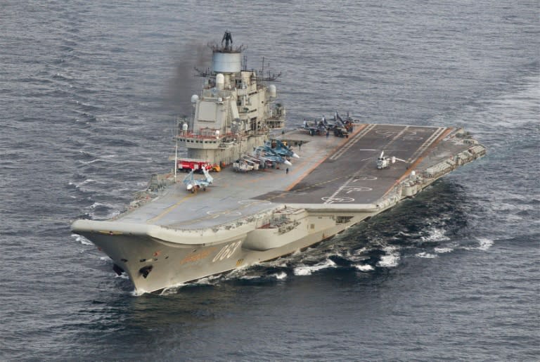 (Arquivo) O porta-aviões russo Admiral Kuznetsov