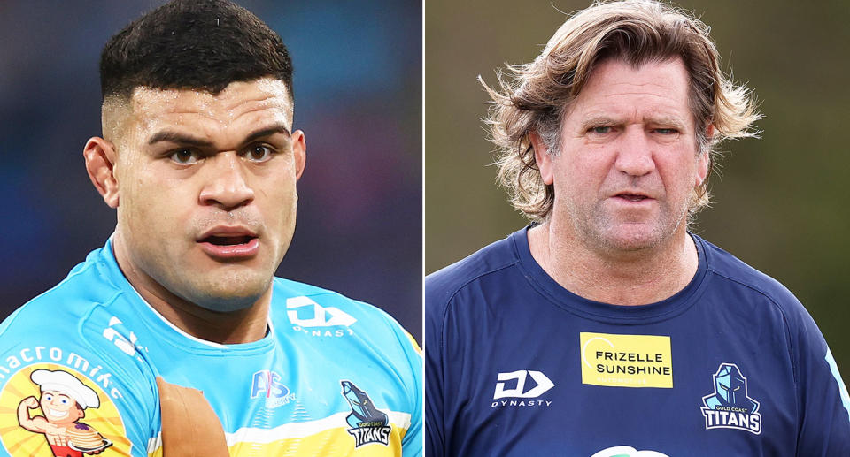 David Fifita has an option in his Titans contract to potentially leave the Gold Coast if he doesn't gel with new coach, Des Hasler. Pic: Getty