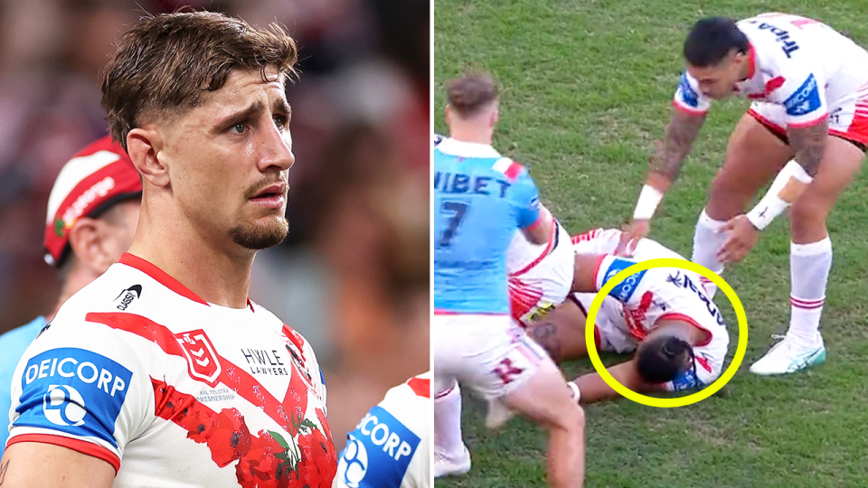 Zac Lomax and NRL player Moses Suli knocked out.