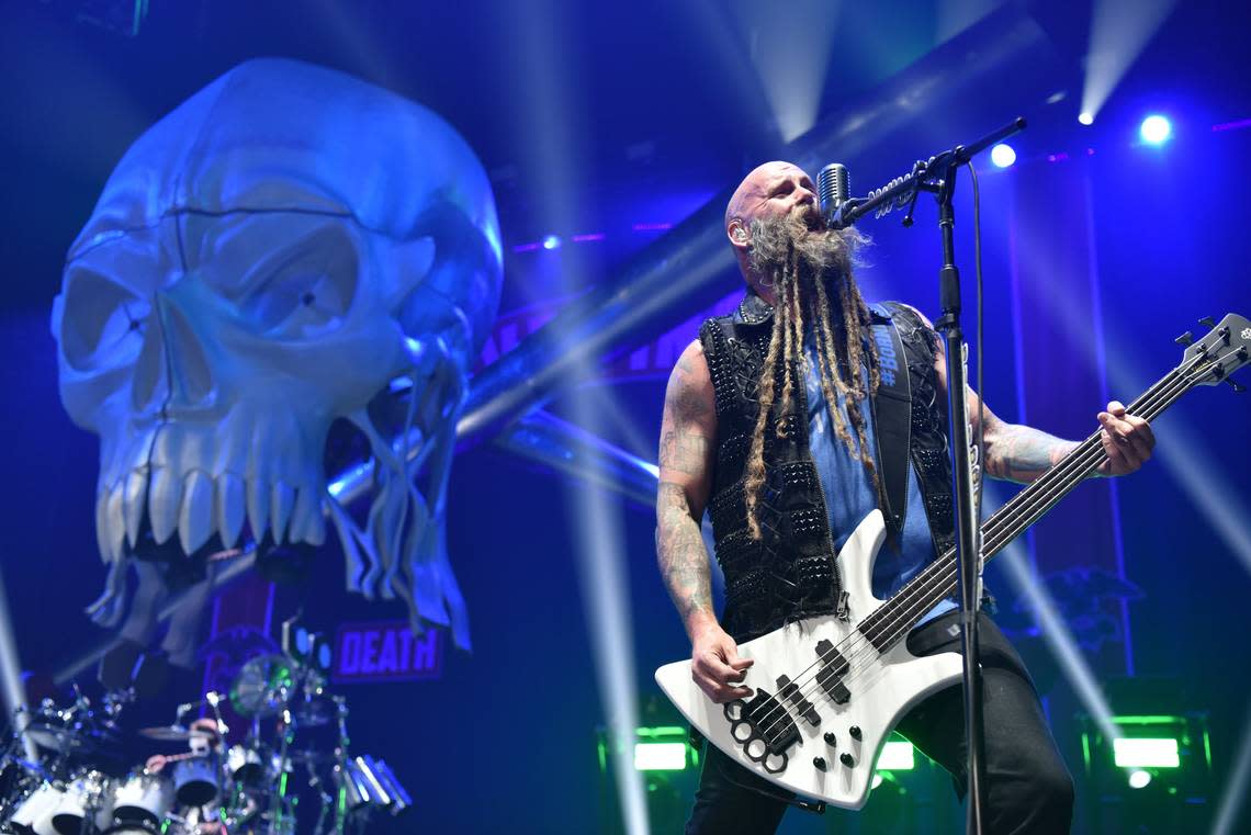 Lexington native Chris Kael plays bass with Five Finger Death Punch. Shinedown and Five Finger Death Punch brought their tour to Rupp Arena in Lexington, Kentucky on May 8, 2018. Rich Copley/rcopley@herald-leader.com