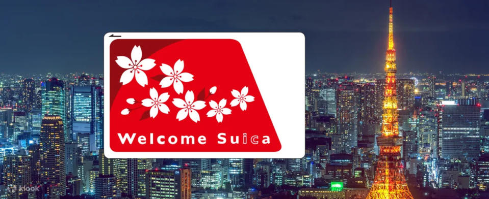 西瓜卡（Welcome Suica）& JR線路1日通票。（圖／Klook）