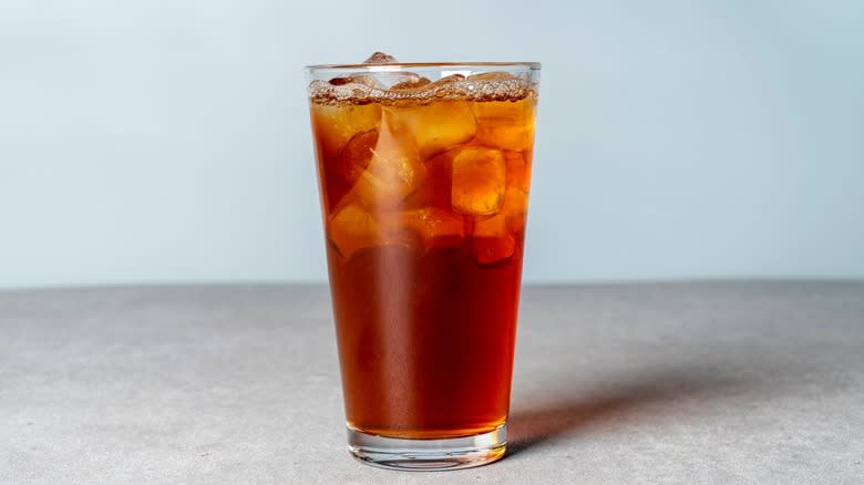 iced tea served in glass