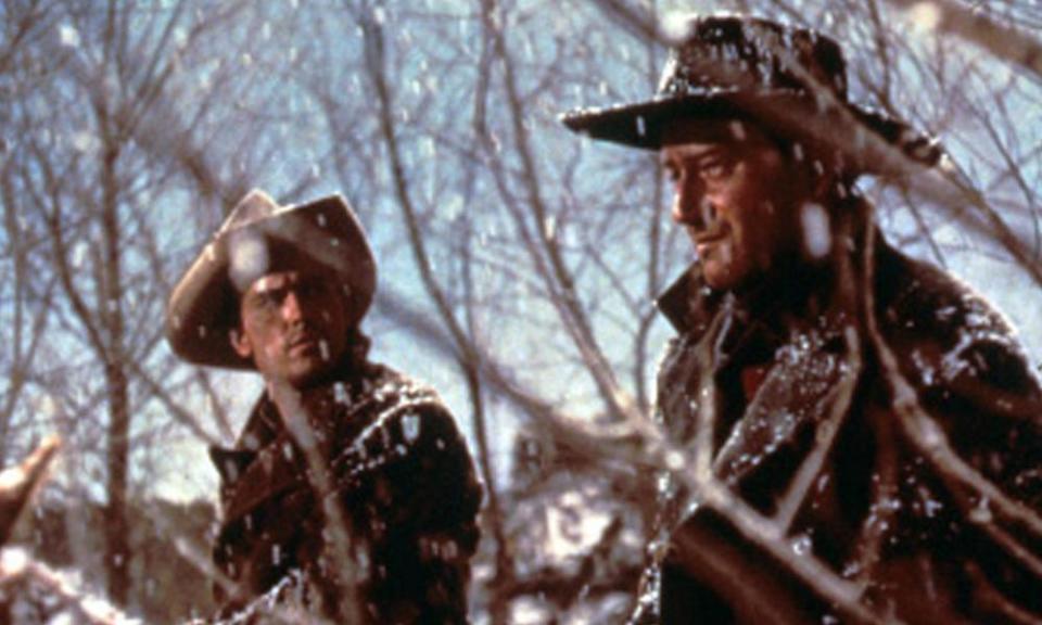 Jeffrey Hunter and John Wayne in the Searchers.