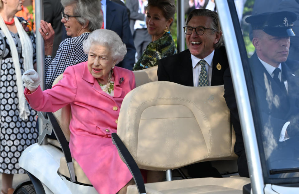 Queen Elizabeth used her buggy at the Chelsea Flower Show credit:Bang Showbiz