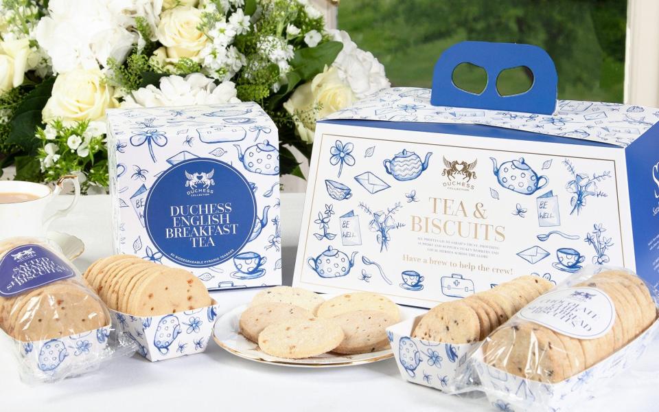 A tea and biscuits gift set designed by Sarah, Duchess of York - Duchess Collection