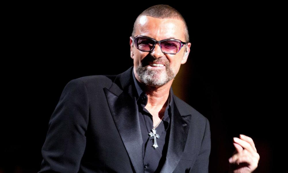 George Michael performing at a charity gala in Paris in 2012.