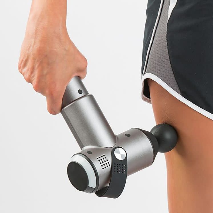 <strong>Rating:</strong> It has a 4.3-star rating. <br /><strong>Speed: </strong><a href="https://fave.co/3abOU4G" target="_blank" rel="noopener noreferrer">This massager</a> has three different speed levels. <br /><strong>Charge: </strong>You can power away with a 45 minutes run time. <br /><strong>Need-To-Know Features:</strong> You'll find that this handheld massager has three interchangeable applicators for different kinds of massages. <br /><strong>$$$:</strong> <a href="https://fave.co/3abOU4G" target="_blank" rel="noopener noreferrer">Find it for $130 at Bed Bath &amp; Beyond</a>.