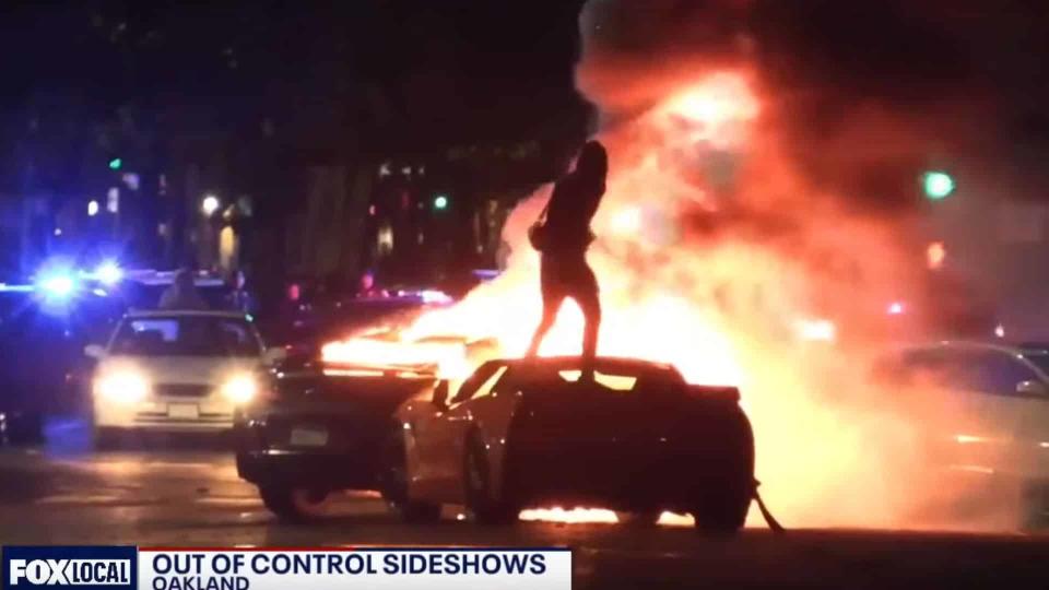 Oakland Deals With Multiple Street Takeovers, Several Cars Torched