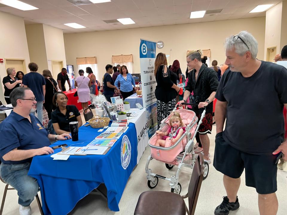 Attendees check out the displays at the annual Housing Fair & Financial Wellness Clinic at Allen Chapel AME Church in Daytona Beach on Saturday, April 29, 2023. The event was put on by Mid-Florida Housing Partnership, the City of Daytona Beach, and the Daytona Beach Area Association of Realtors, along with the church to celebrate 55th anniversary of the signing of the federal Fair Housing Act.