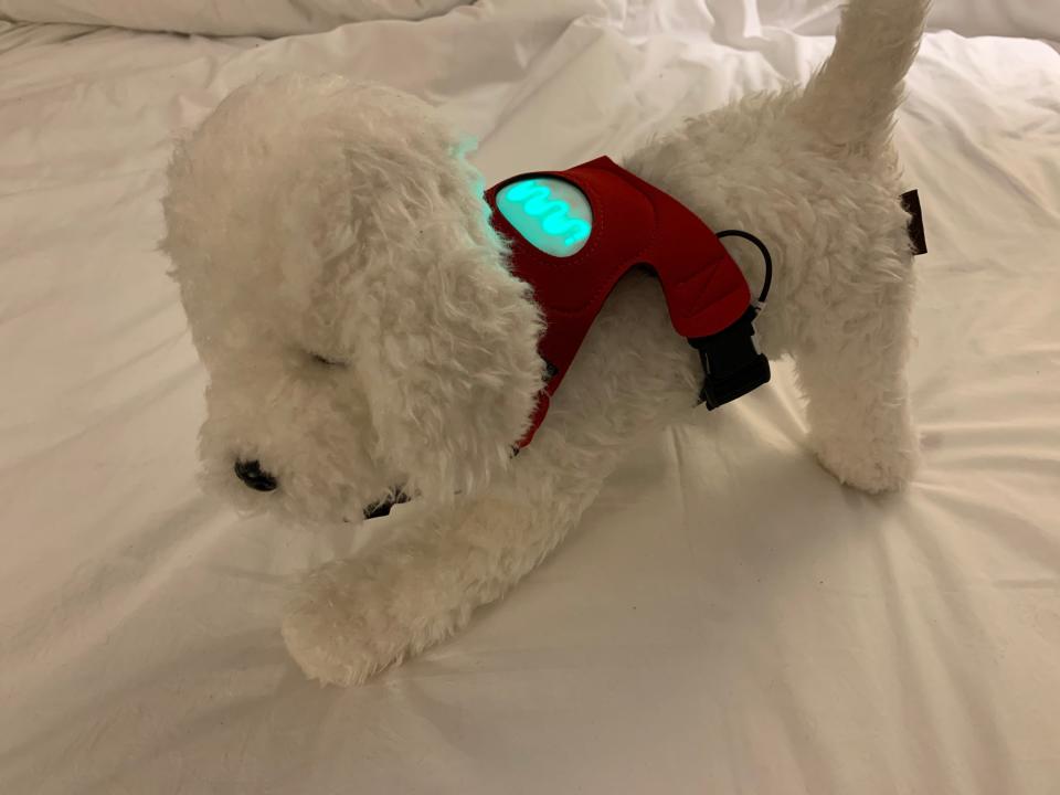 Inupathy's smart dog harness detects your dogs' emotional state.