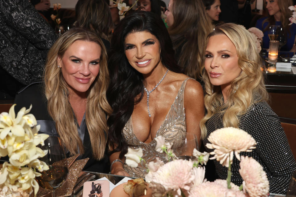 BEVERLY HILLS, CALIFORNIA - NOVEMBER 29: (L-R) Heather Gay, Teresa Giudice and Tamra Judge attend Variety Women of Reality Presented by DirectTV at Spago on November 29, 2023 in Beverly Hills, California. (Photo by Amy Sussman/Variety via Getty Images)