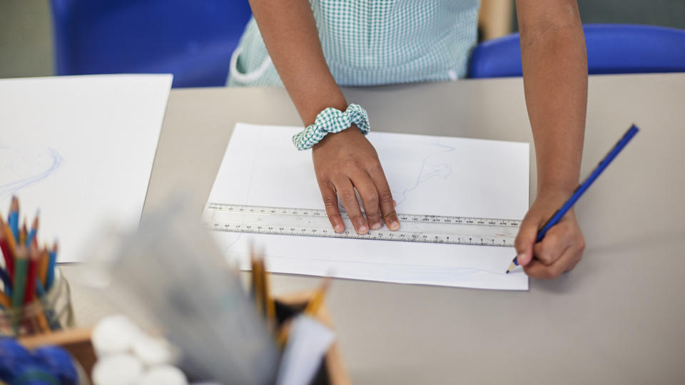 It’s alleged the teacher struck five-year-old Hailey after she told on another student for using a computer. Source: File/Getty