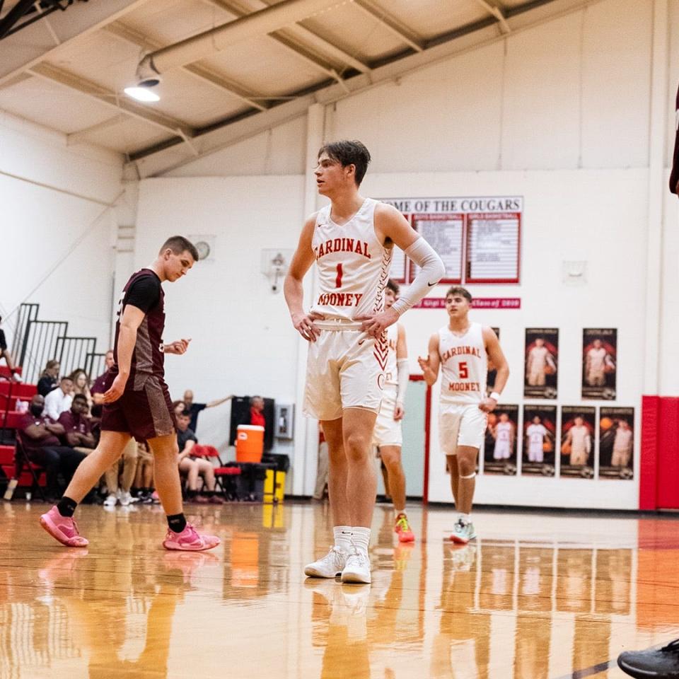 Cardinal Mooney senior Kevin O'Donoghue is second on the Cougars in scoring, averaging 13.6 points per game.