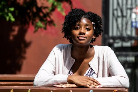 Christine Bascombe poses in New York