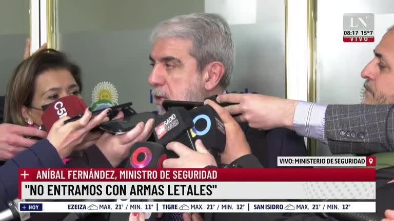 Aníbal Fernández sobre el desalojo en Villa Mascardi