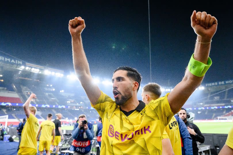 Former Liverpool star Emre Can in action for Borussia Dortmund