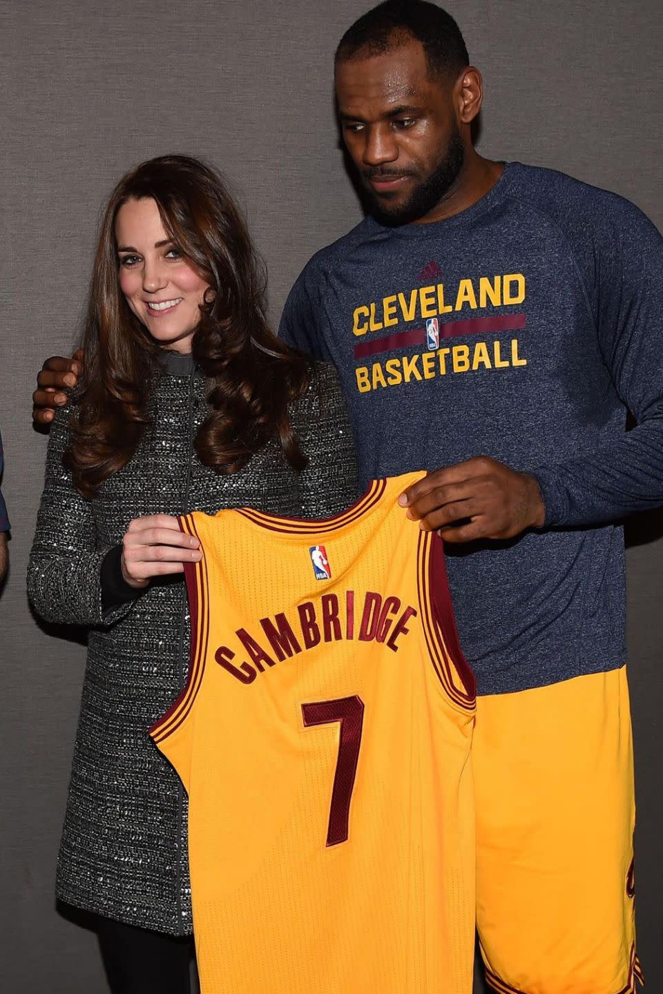 LeBron James standing with his arm around Kate Middleton was very awkward. Photo: Getty