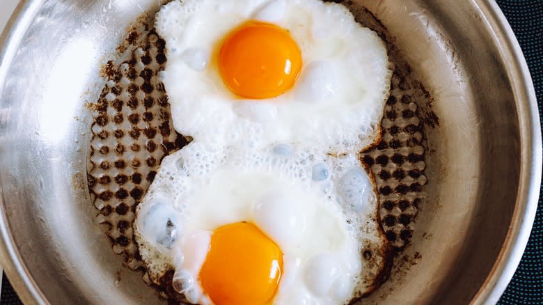 Burning fried eggs