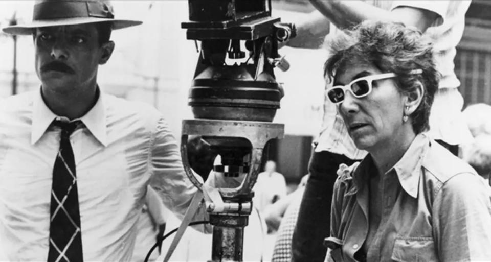 Lina Wertmuller directing Seven Beauties.