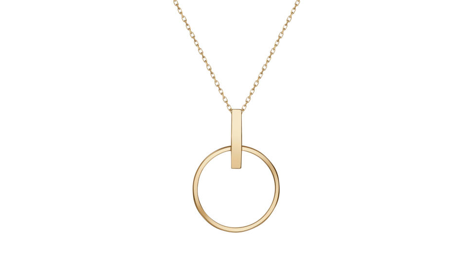 <p>Founded by two female entrepreneurs, Sophie Kahn and Bouchra Ezzahraoui, AUrate is an New York City-based jewelry brand that provides timeless pieces that are both sustainable and cost-conscious.<br><br>New York Vermeil White Circle Necklace, $120,<a rel="nofollow noopener" href="https://auratenewyork.com/products/circle-necklace" target="_blank" data-ylk="slk:auratenewyork.com;elm:context_link;itc:0;sec:content-canvas" class="link "> auratenewyork.com</a> </p>