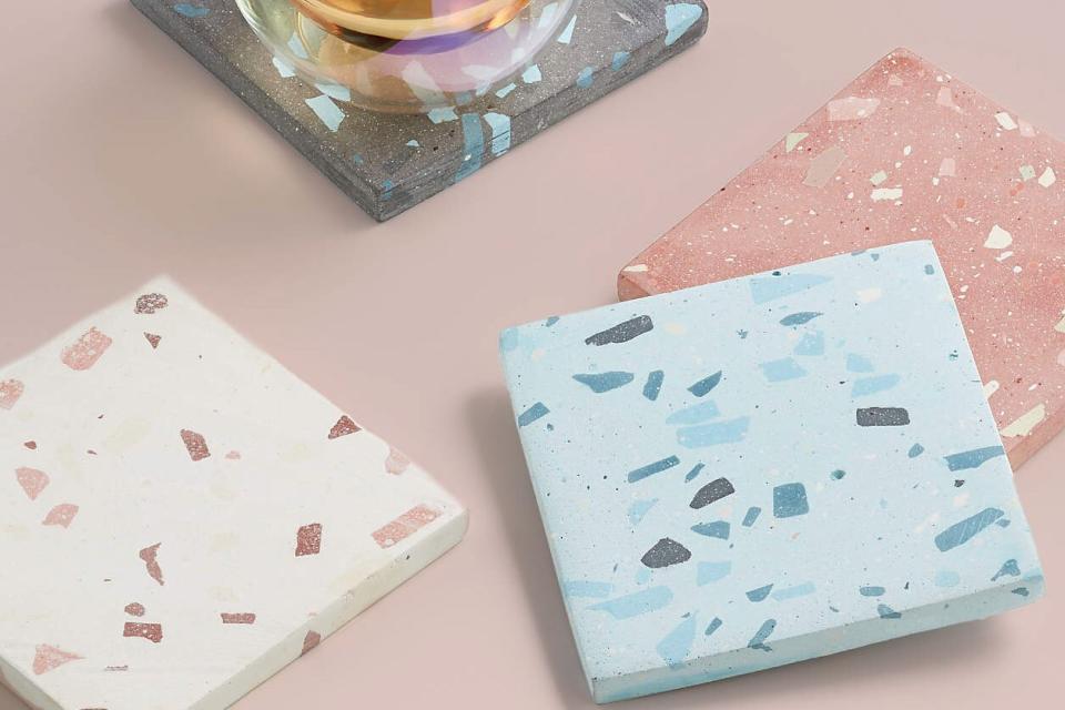 Crate & Barrel Jasmine Terrazzo Coasters