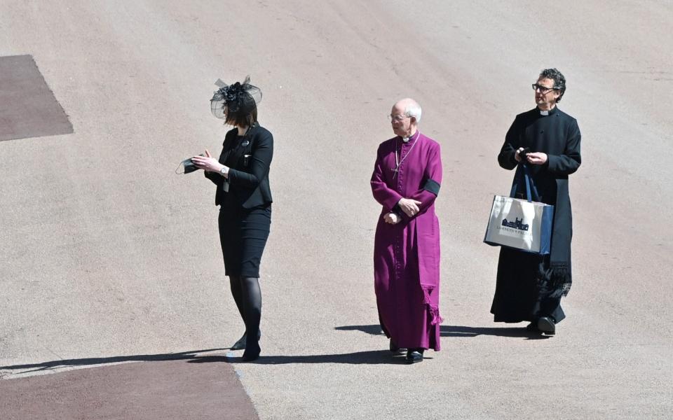 Justin Welby, the Archbishop of Canterbury arrives at the grounds of the Windsor Castle - Reuters