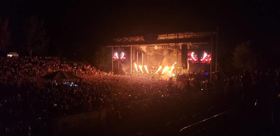 Odesza performs for a crowd of nearly 8,000 fans at the Ford Idaho Center Amphitheater in 2022.