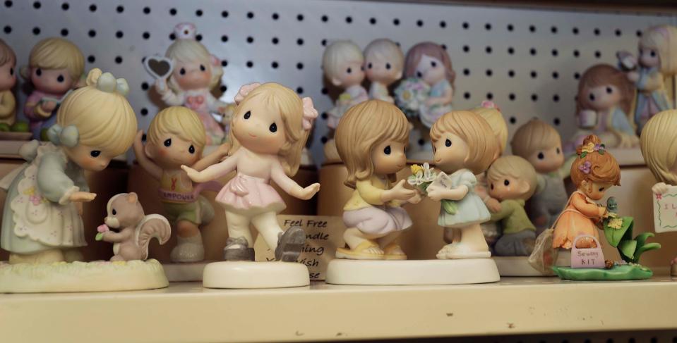 Precious moment figurines for sale at Evans as seen, Tuesday, December 6, 2022, in Sheboygan Falls, Wis.