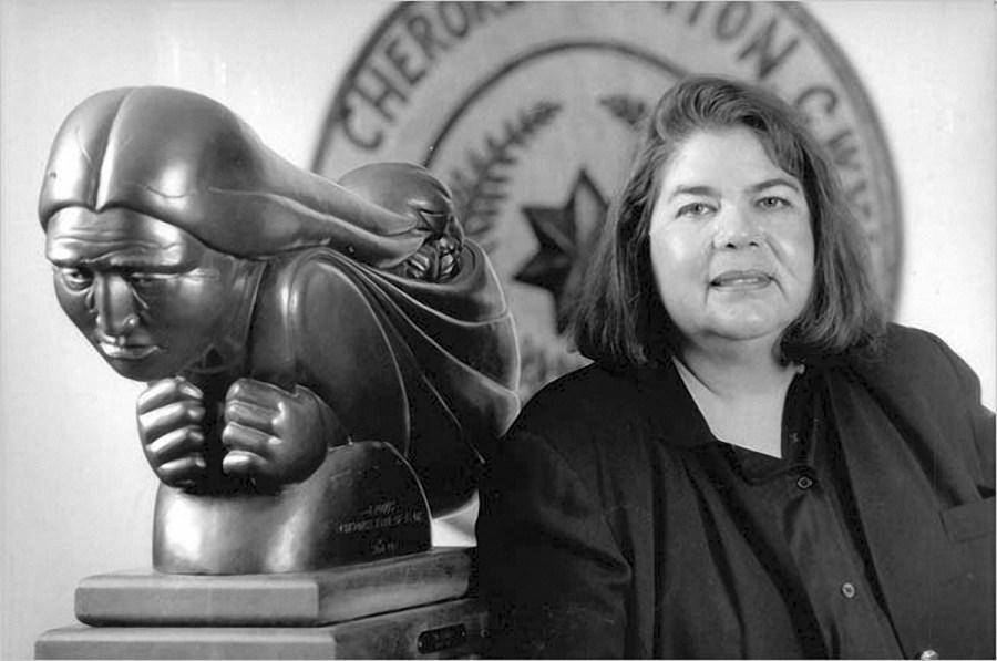 FILE – Wilma Mankiller, who was chief of the Cherokee from 1985 to 1995, put much of her focus on education, health and housing. Toy maker Mattel is honoring the late legendary Cherokee leader with a Barbie doll as part of its “Inspiring Women” series. (AP Photo/J. Pat Carter, File)